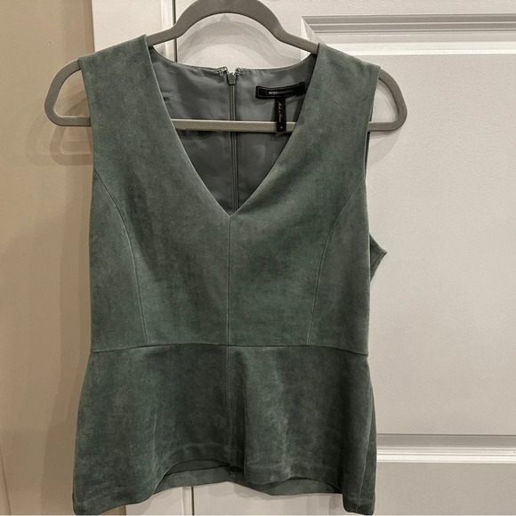BCBGMaxAzria Green Sleeveless Blouse - Picture 3 of 5